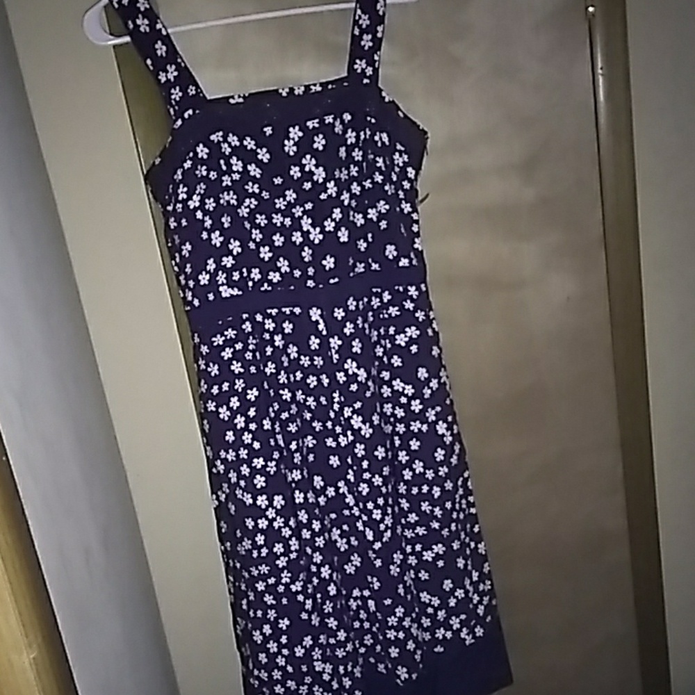 Ladies blue and white flower dress